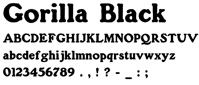 Gorilla Black font